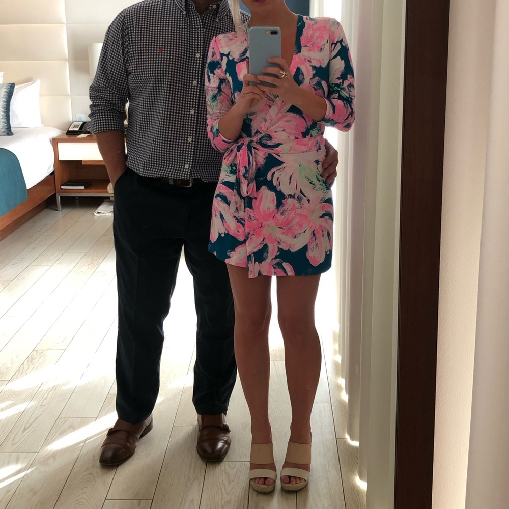 Lilly Pulitzer Pink and Teal Floral Dress